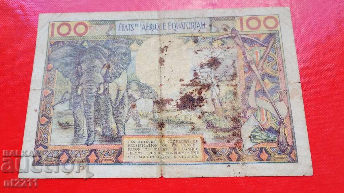 Livrarea Bancnotă de 100 franci Africa Ecuatorială