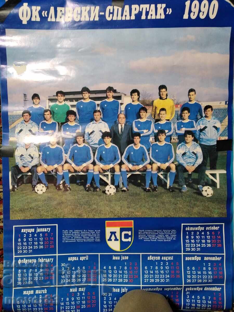 "Levski-Spartak" Calendar 1990 "Levski-Spartak" Calendar 1990