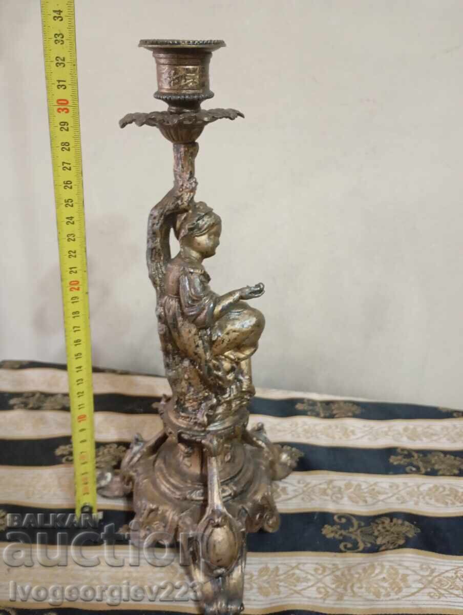 Auction  Victorian candlestick holder