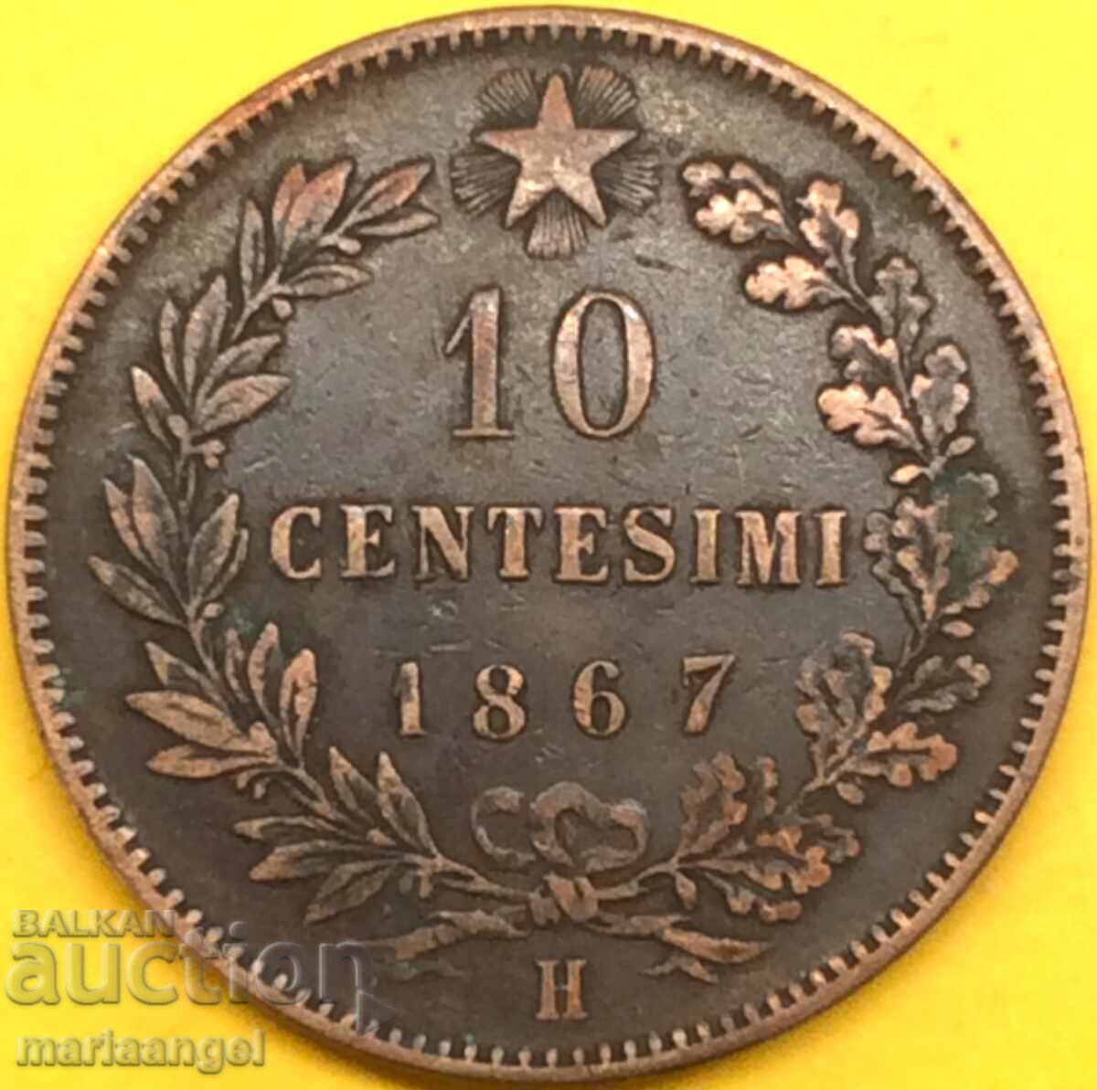 10 Centesimi 1863 Ιταλία 30mm Victor Emmanuel - 6 10 Centesimi 1863 Ιταλία 30mm Victor Emmanuel - 6
