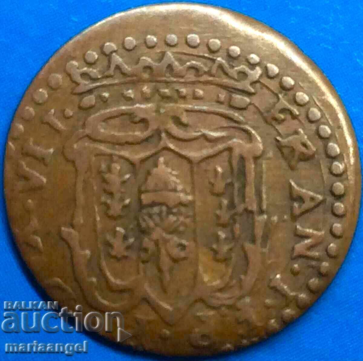 Sessino Francesco Farnese 1700-1727 Piacenza Italia aramă cu preț 24.00 BGN | € 12.27 Sessino Francesco Farnese 1700-1727 Piacenza Italia aramă cu preț 24.00 BGN | € 12.27