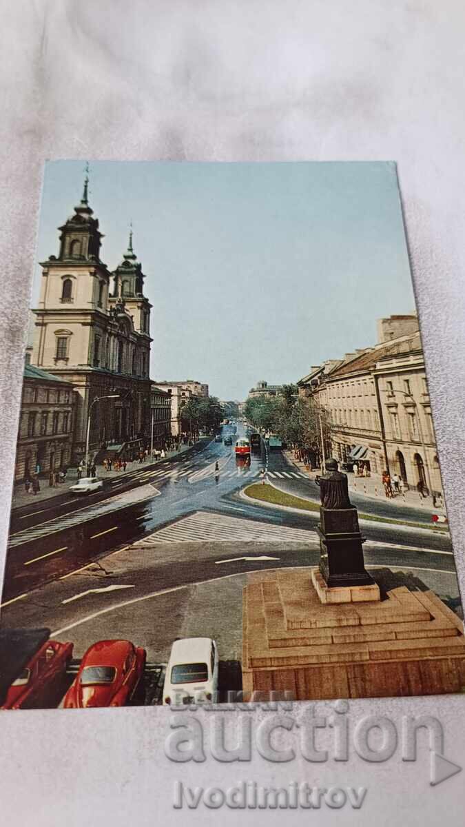 Пощенска картичка Warszawa Ulica Krakowskie Przedmiescie Пощенска картичка Warszawa Ulica Krakowskie Przedmiescie