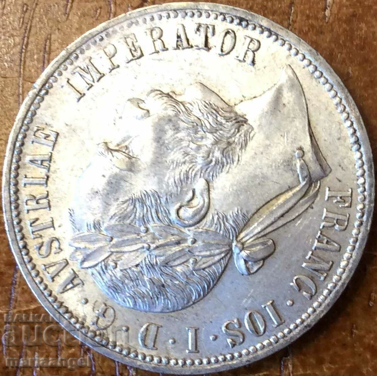 Австрия 1 флорин 1879 UNC Патина сребро - 5 Австрия 1 флорин 1879 UNC Патина сребро - 5