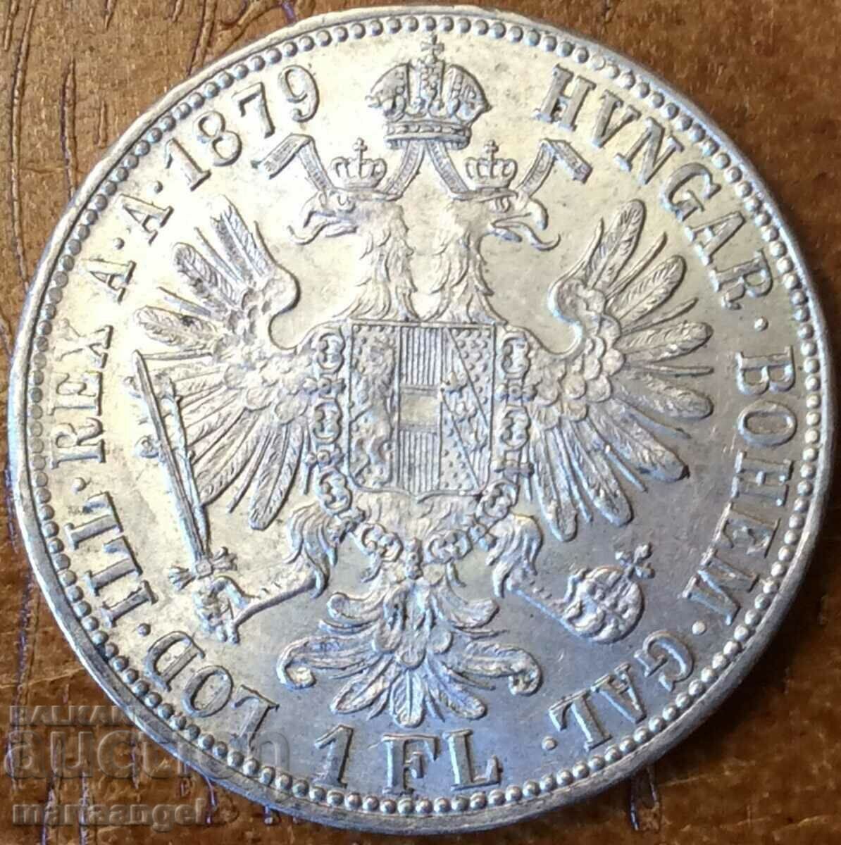 Австрия 1 флорин 1879 UNC Патина сребро - 6 Австрия 1 флорин 1879 UNC Патина сребро - 6
