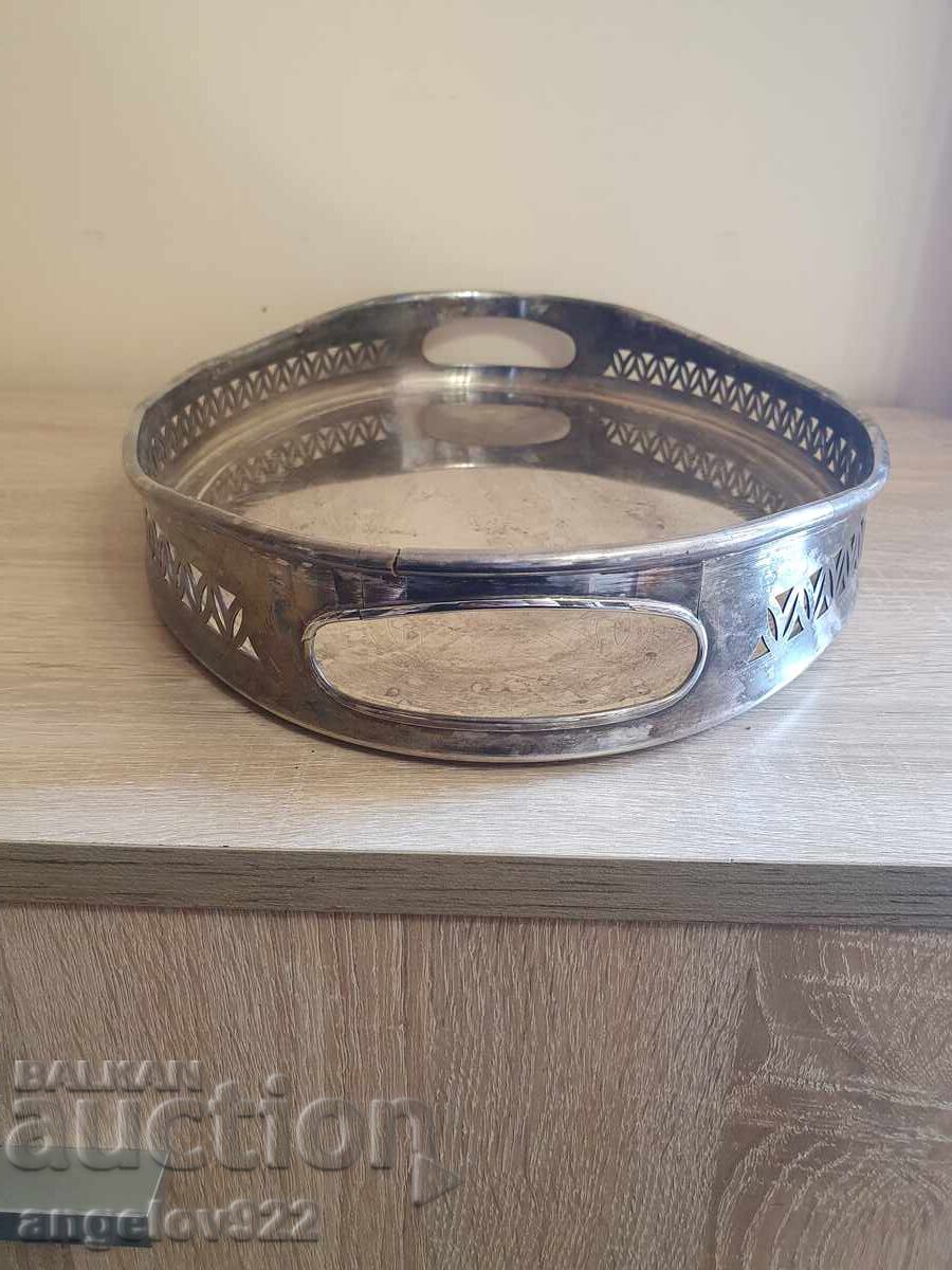 Посребрен метален поднос!!! - 5