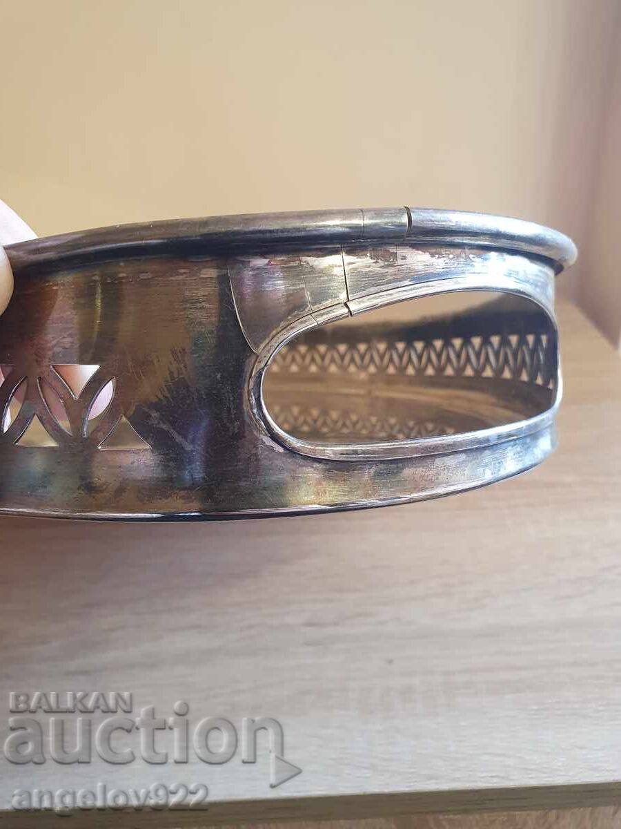 Посребрен метален поднос!!! - 6