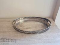 Посребрен метален поднос!!!