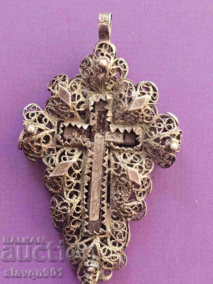 Δημοπρασία Αναγεννητικός ασημένιος σταυρός 19ου αιώνα Δημοπρασία Αναγεννητικός ασημένιος σταυρός 19ου αιώνα