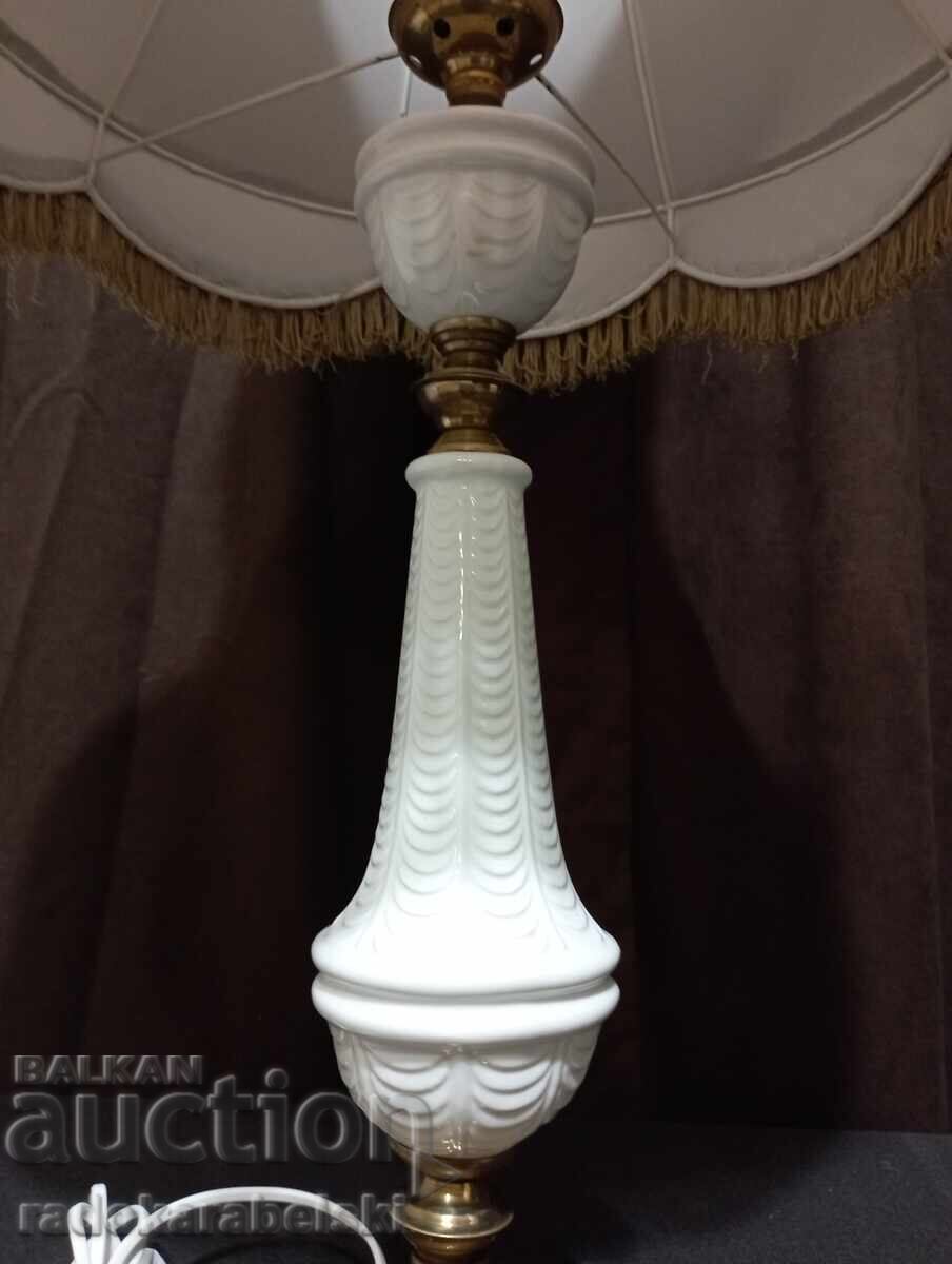 Auction  Very large antique lamp with a beautiful lampshade
