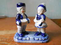 Statuetă din porțelan "Blue Delft Deco Sminted Holland"