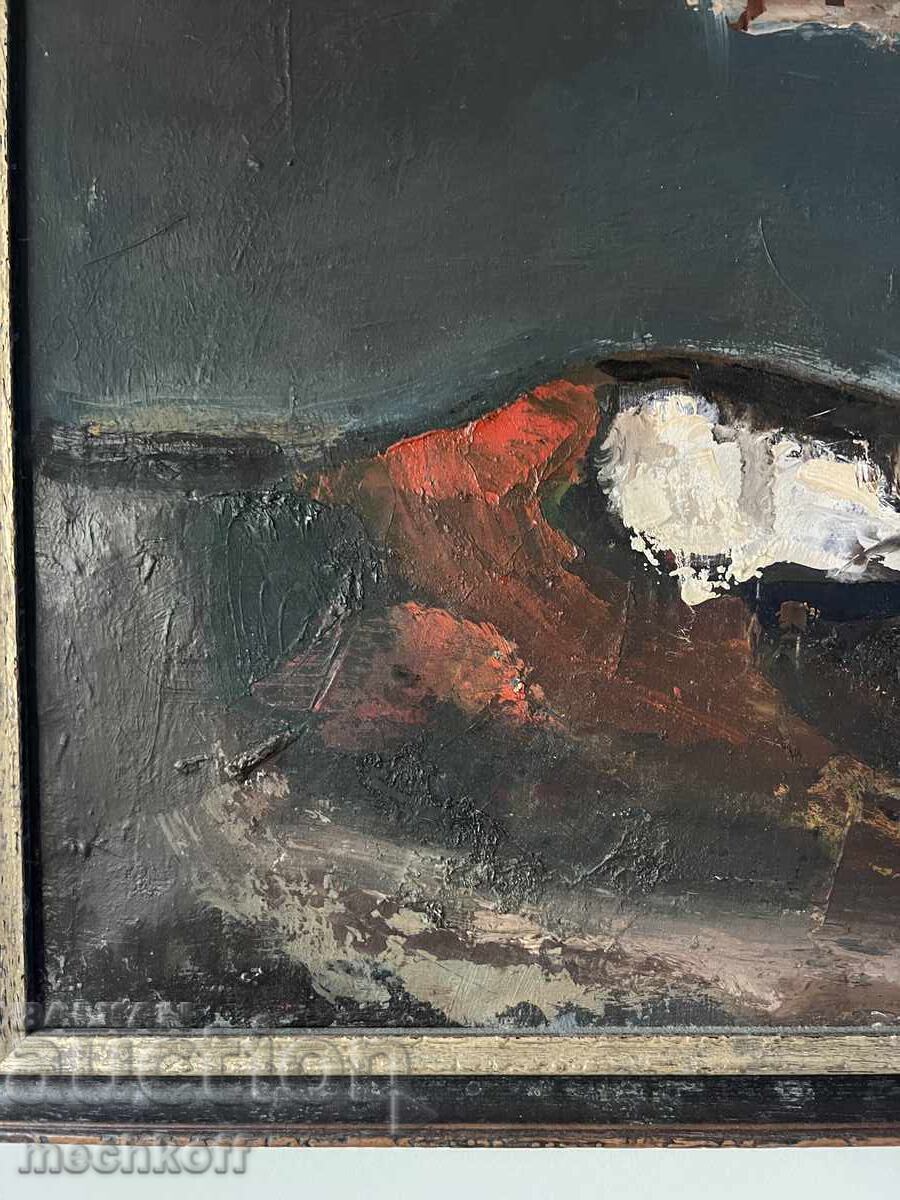 Licitație Tablou minunat „Peisaj abstract cu copac” 70cm / 52cm