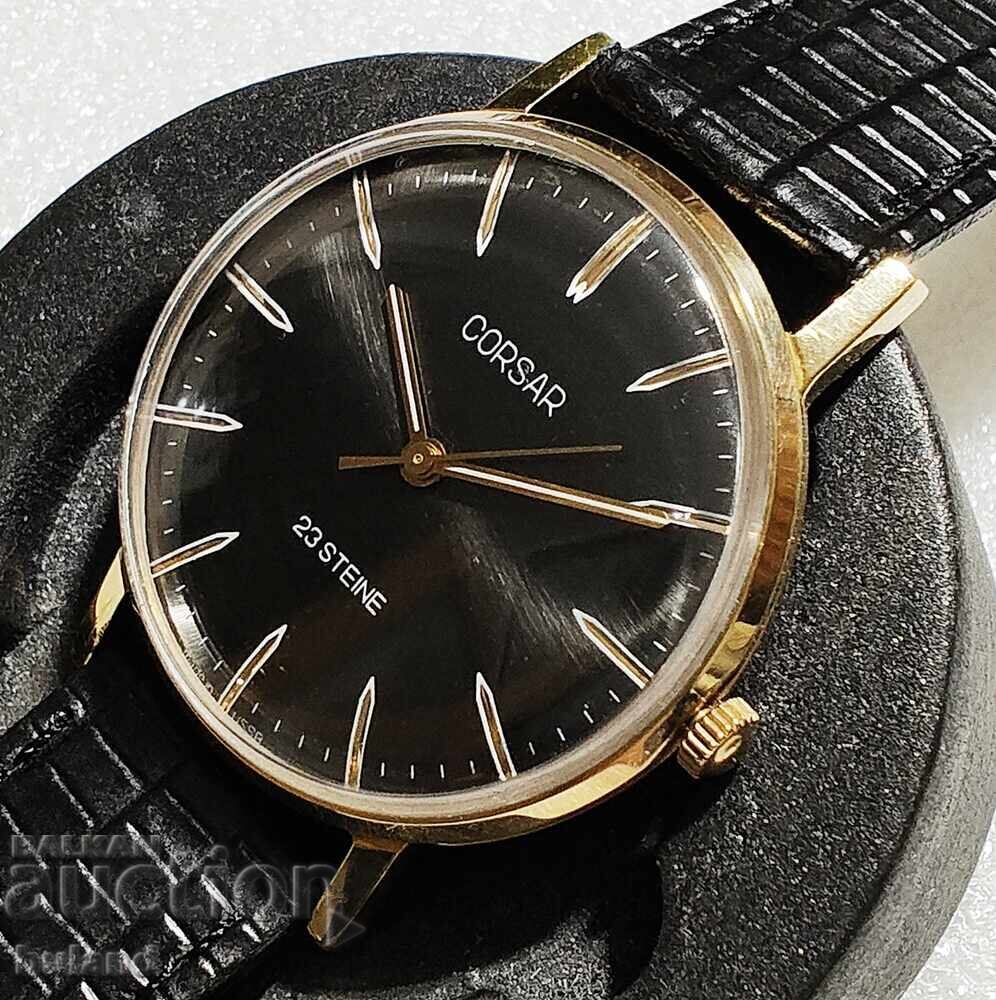 Licitație Ceas Sovietic Placat cu Aur Corsar LUCH Vimpel SSSR Licitație Ceas Sovietic Placat cu Aur Corsar LUCH Vimpel SSSR