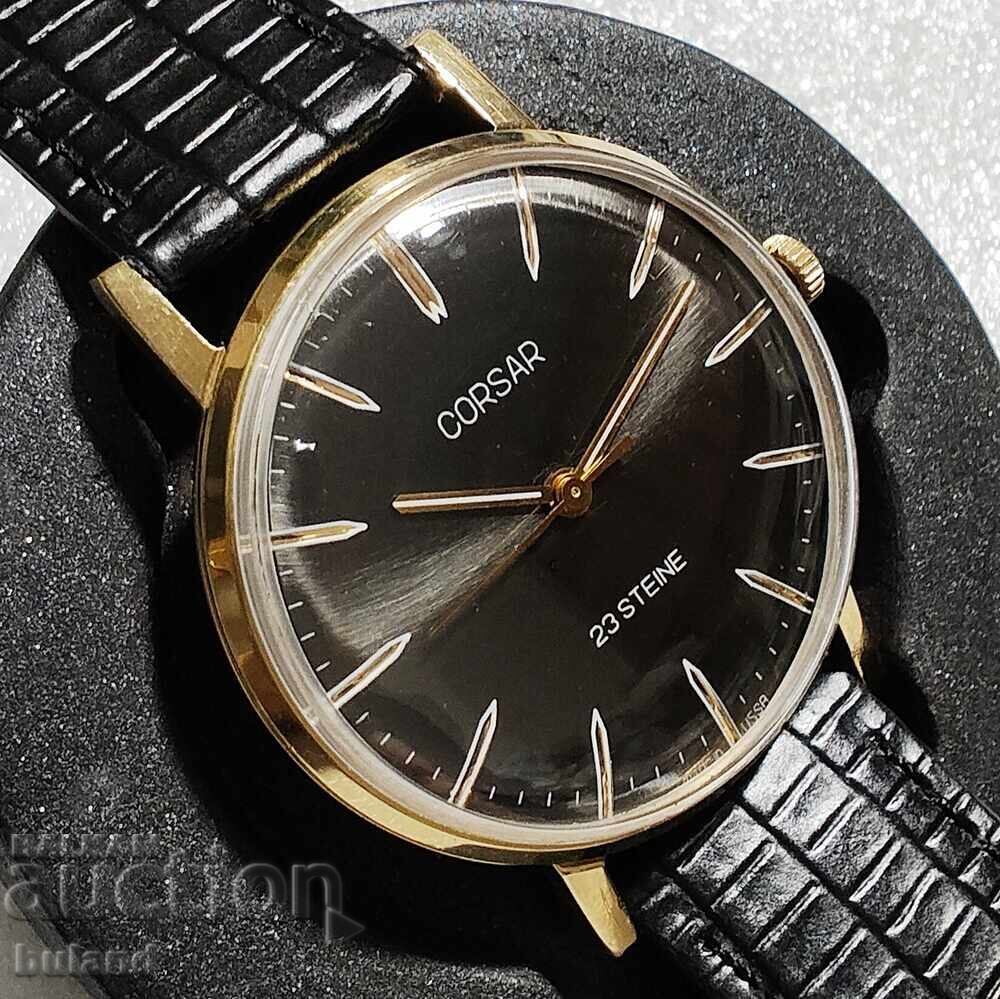 Ceas Sovietic Placat cu Aur Corsar LUCH Vimpel SSSR Ceas Sovietic Placat cu Aur Corsar LUCH Vimpel SSSR