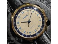 Ceas Sovietic Placat cu Aur 24 Ore Raketa SSSR Ceas