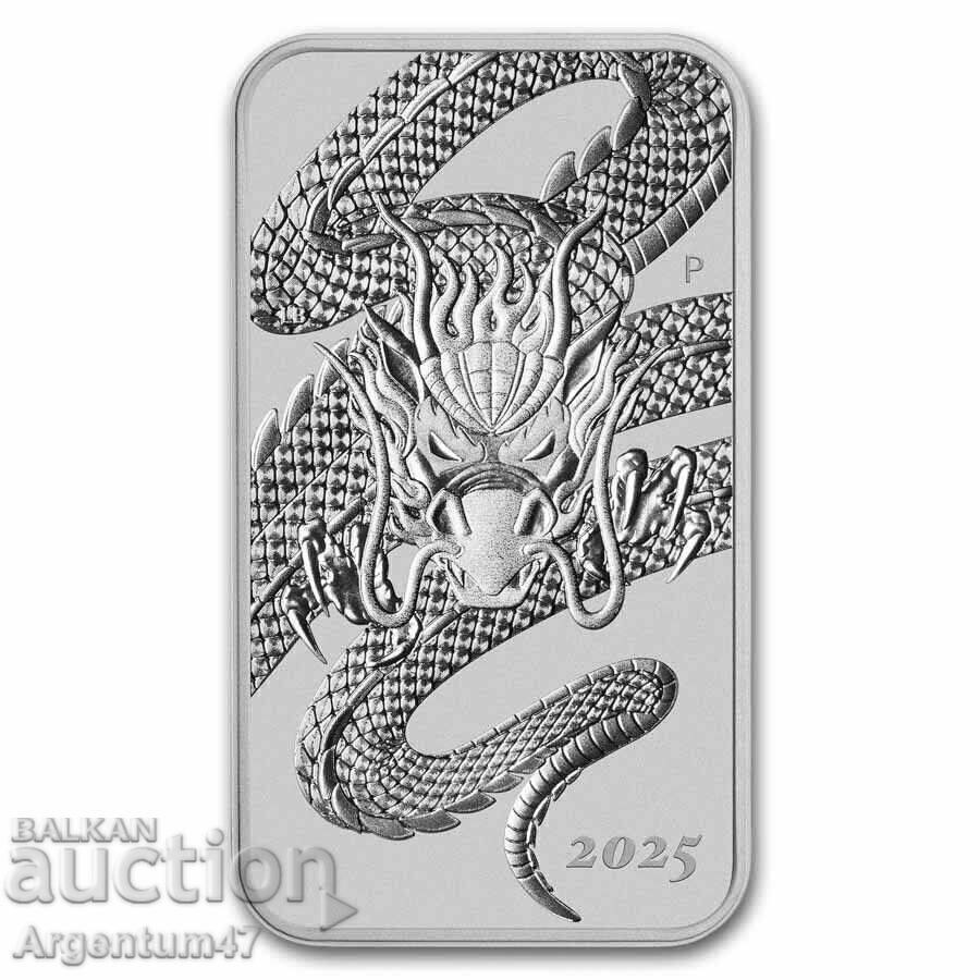 SILVER 1 OZ 2025 AUSTRALIA - BAR DRAGON SILVER 1 OZ 2025 AUSTRALIA - BAR DRAGON