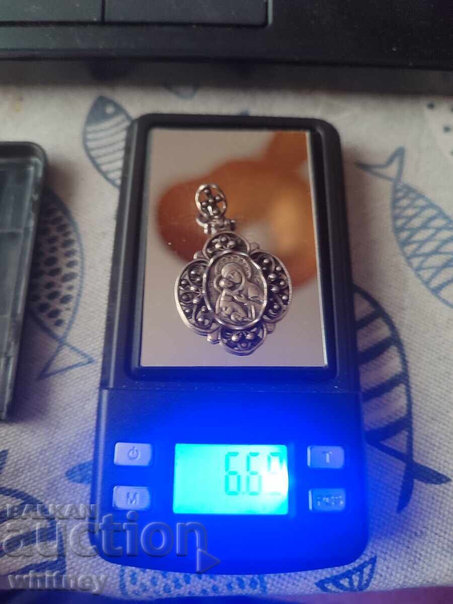 Silver pendant Holy Mother with the Infant - 6 Silver pendant Holy Mother with the Infant - 6