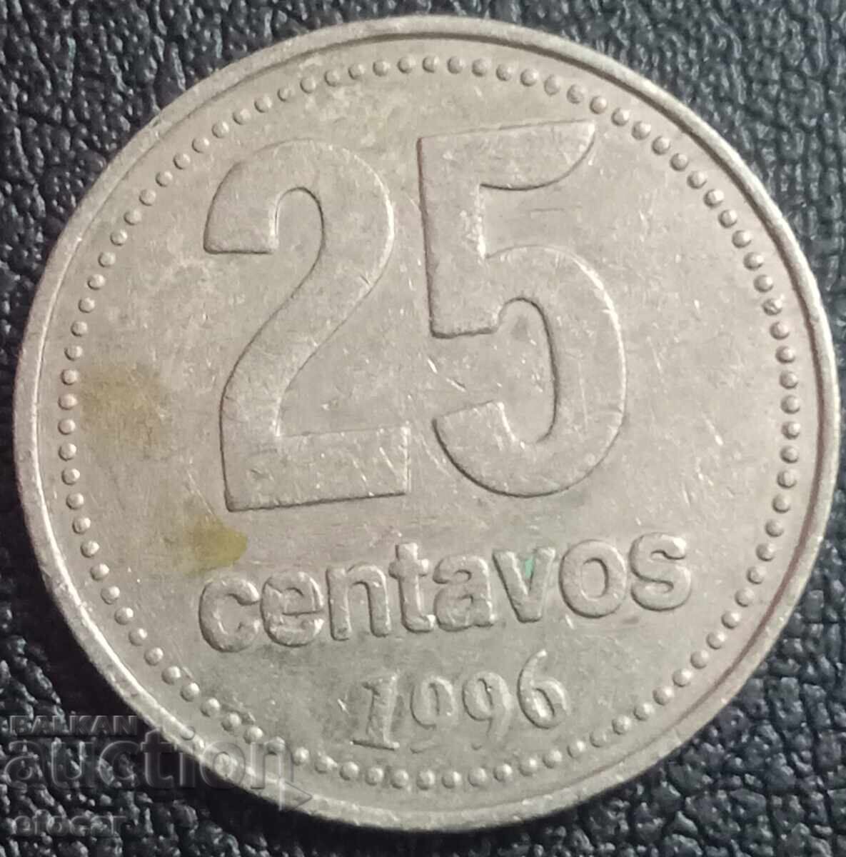 25 центавос Аржентина 1996