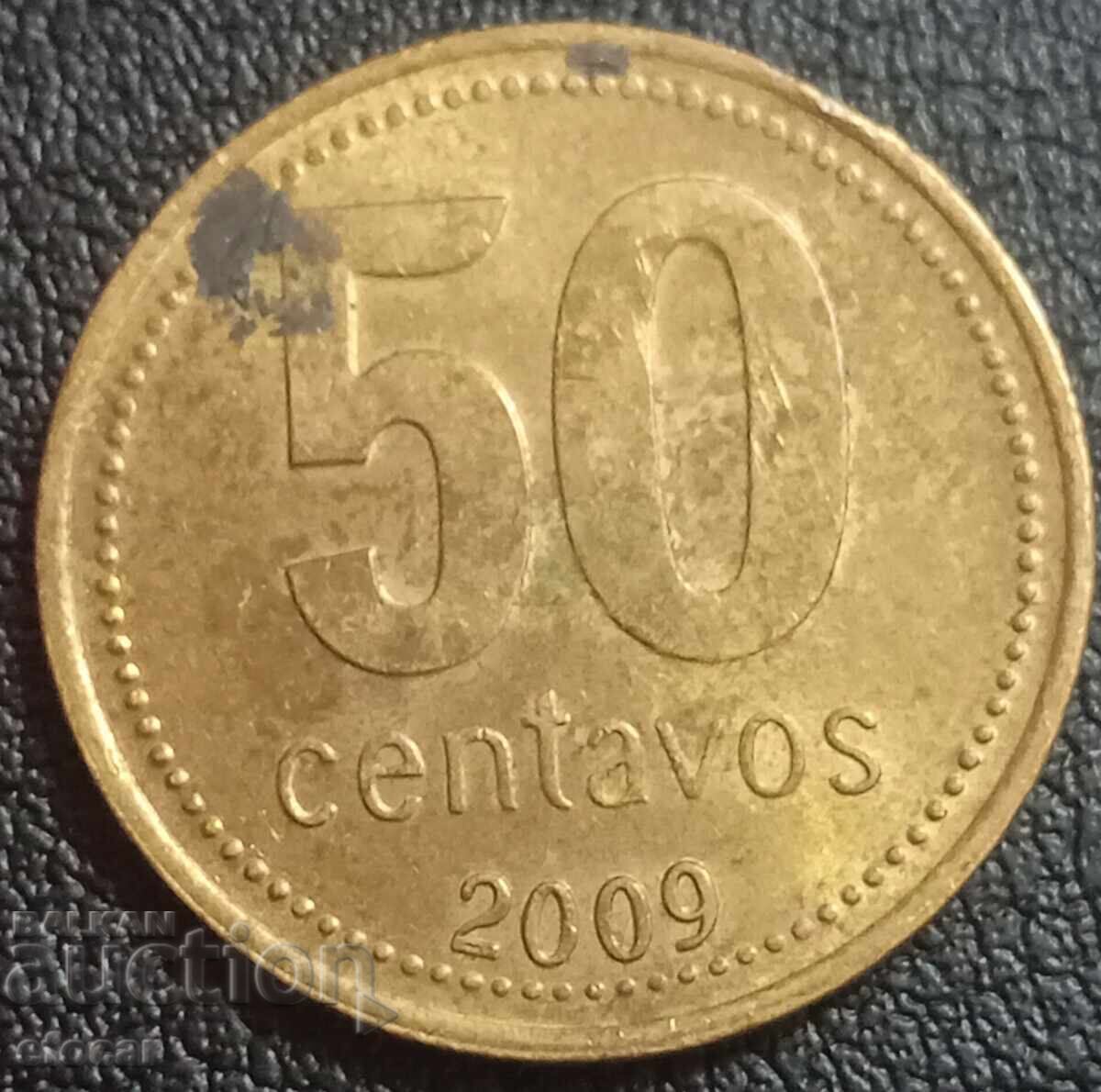 50 centavos Argentina 2009 50 centavos Argentina 2009