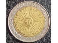 1 песо Аржентина 1995