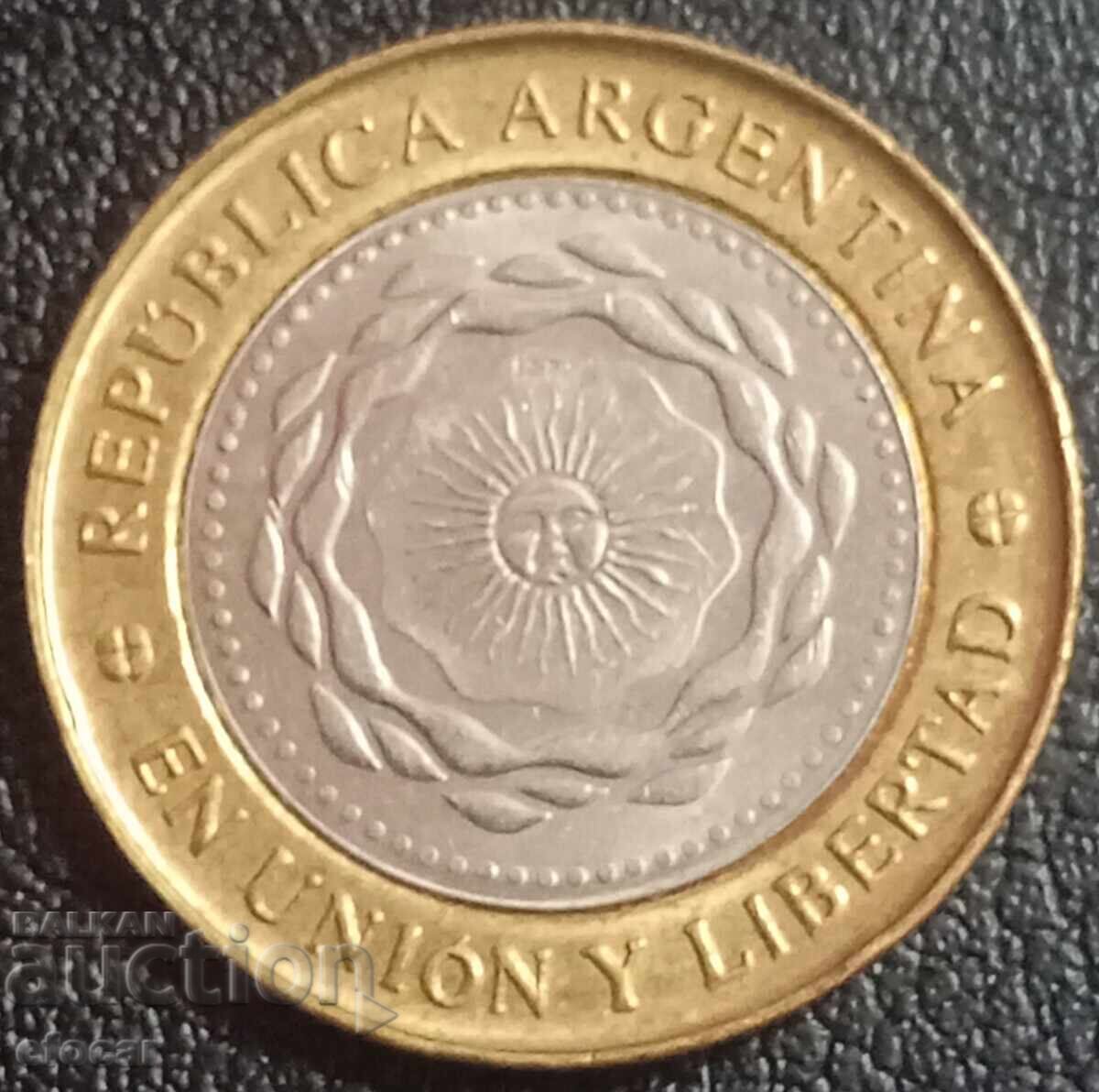 2 песо Аржентина 2011 с цена 1.55 лв. | € 0.79