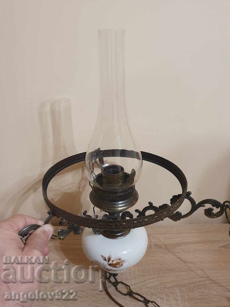 Beautiful chandelier made of bronze, porcelain, and glass!!! - 5 Beautiful chandelier made of bronze, porcelain, and glass!!! - 5