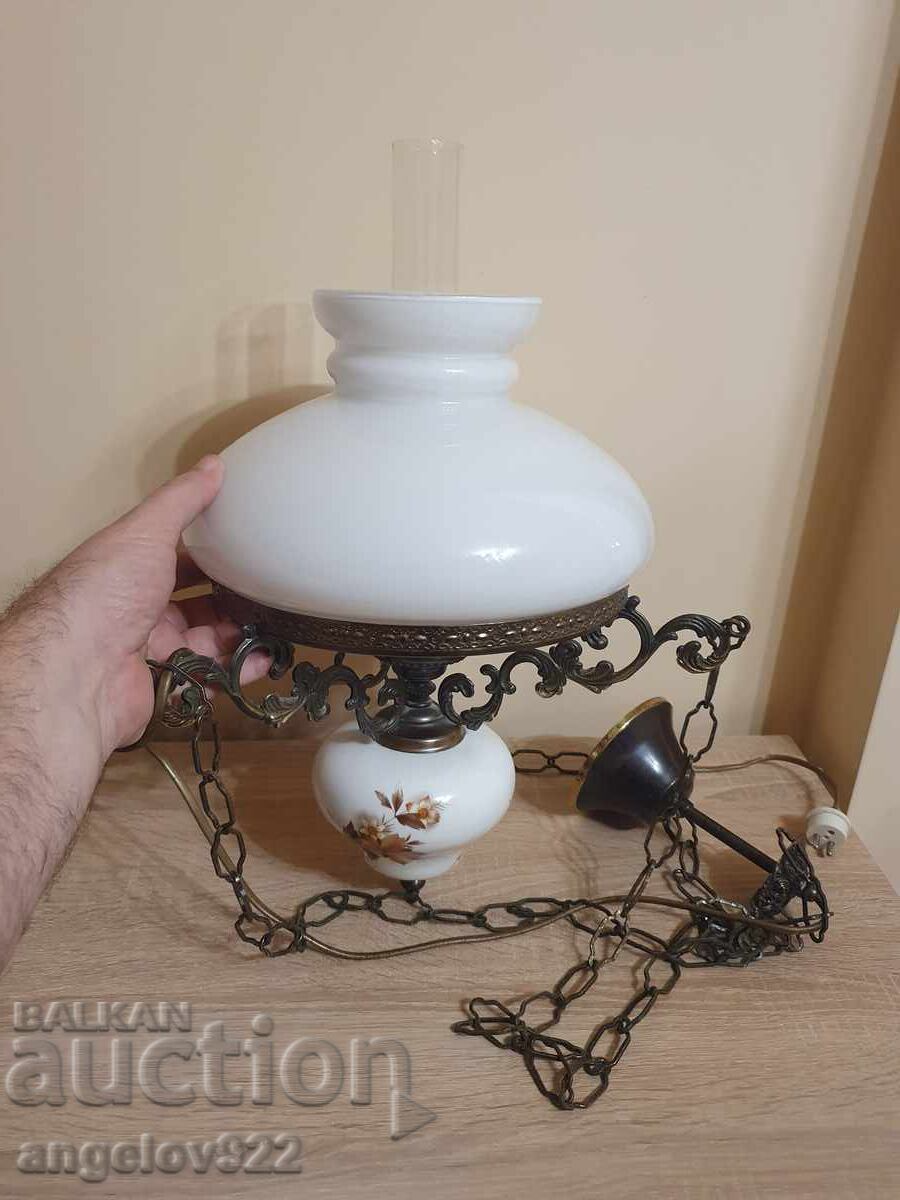 Beautiful chandelier made of bronze, porcelain, and glass!!! - 6 Beautiful chandelier made of bronze, porcelain, and glass!!! - 6