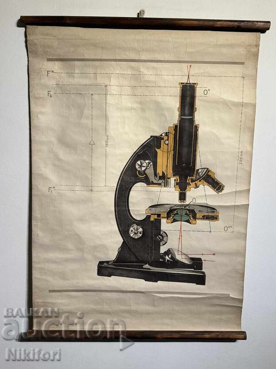 Planșă didactică socială Microscop