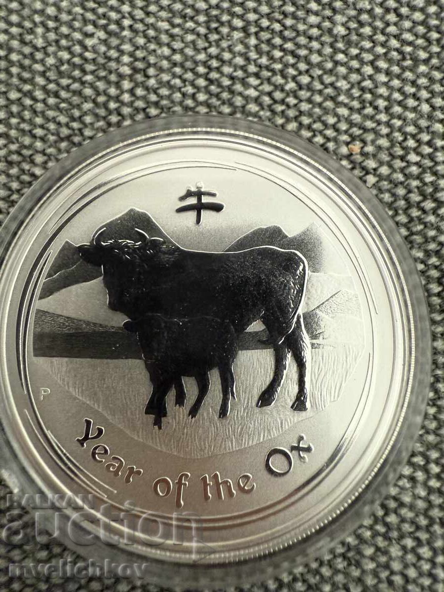 Δημοπρασία SILVER 1 OZ 2021 ΑΥΣΤΡΑΛΙΑ - ΣΕΛΗΝΙΚΟ ΕΤΟΣ ΤΟΥ ΒΟΥΦΑΛΟΥ