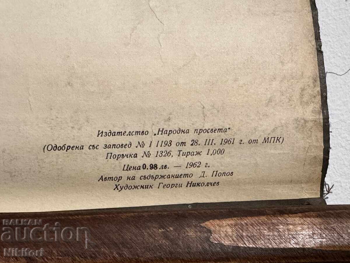 Соц Учебен Плакат Табло Фликосера по Лозата 1962г - 6 Соц Учебен Плакат Табло Фликосера по Лозата 1962г - 6
