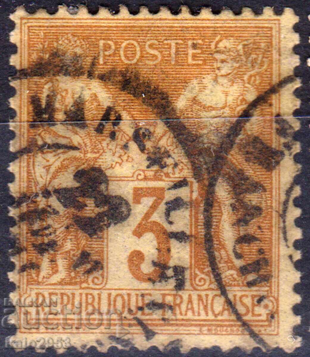 Franța - Clasică 1-a Alegorie - 1877, marcaj