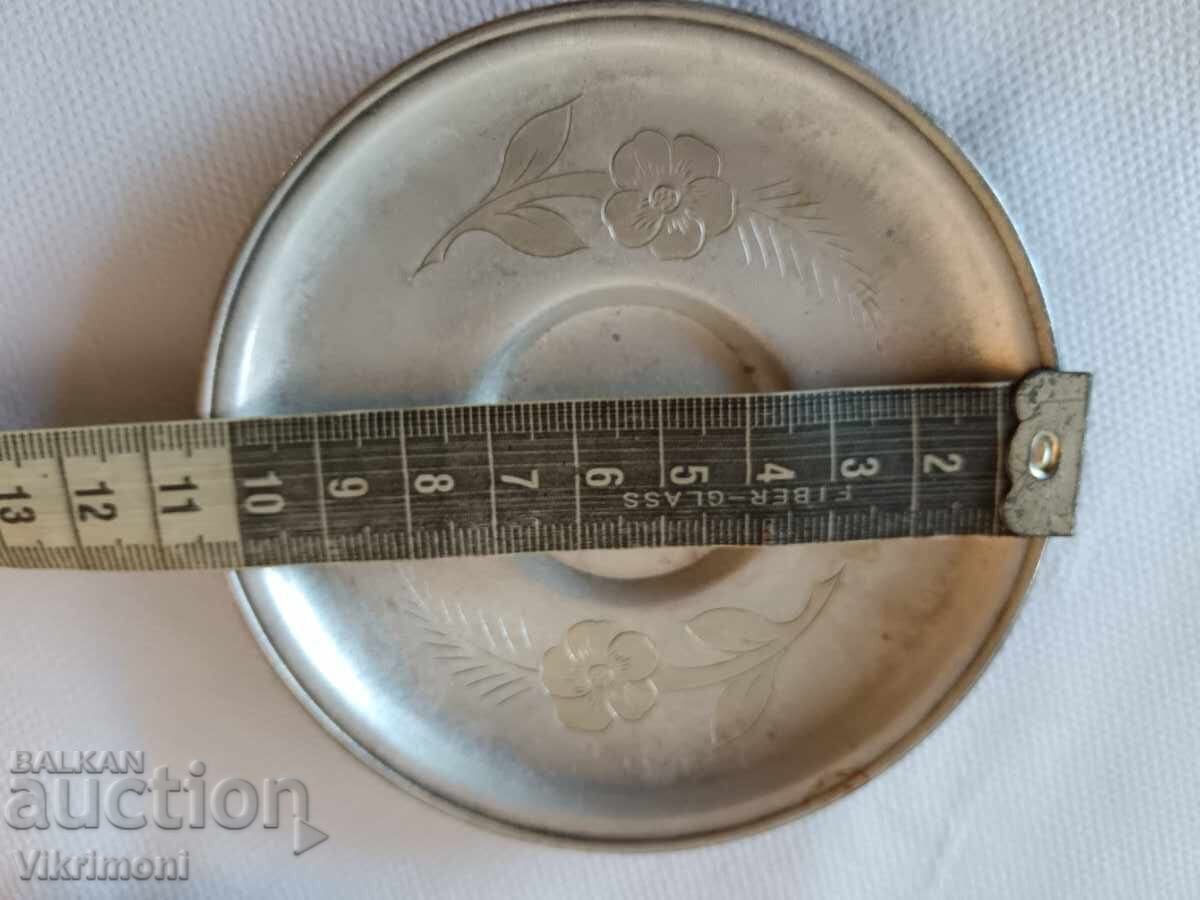 Livrarea Lot de cești, melchior, poleială cu aur, set argintat