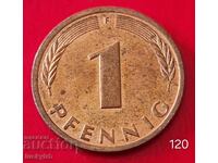 1 πφένιγκ 1990 "F" - Γερμανία