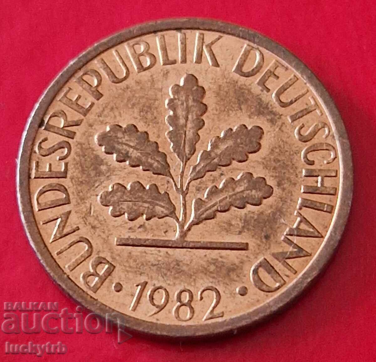 1 пфениг 1982 " J" - Германия с цена € 1.00 | 1.96 лв.