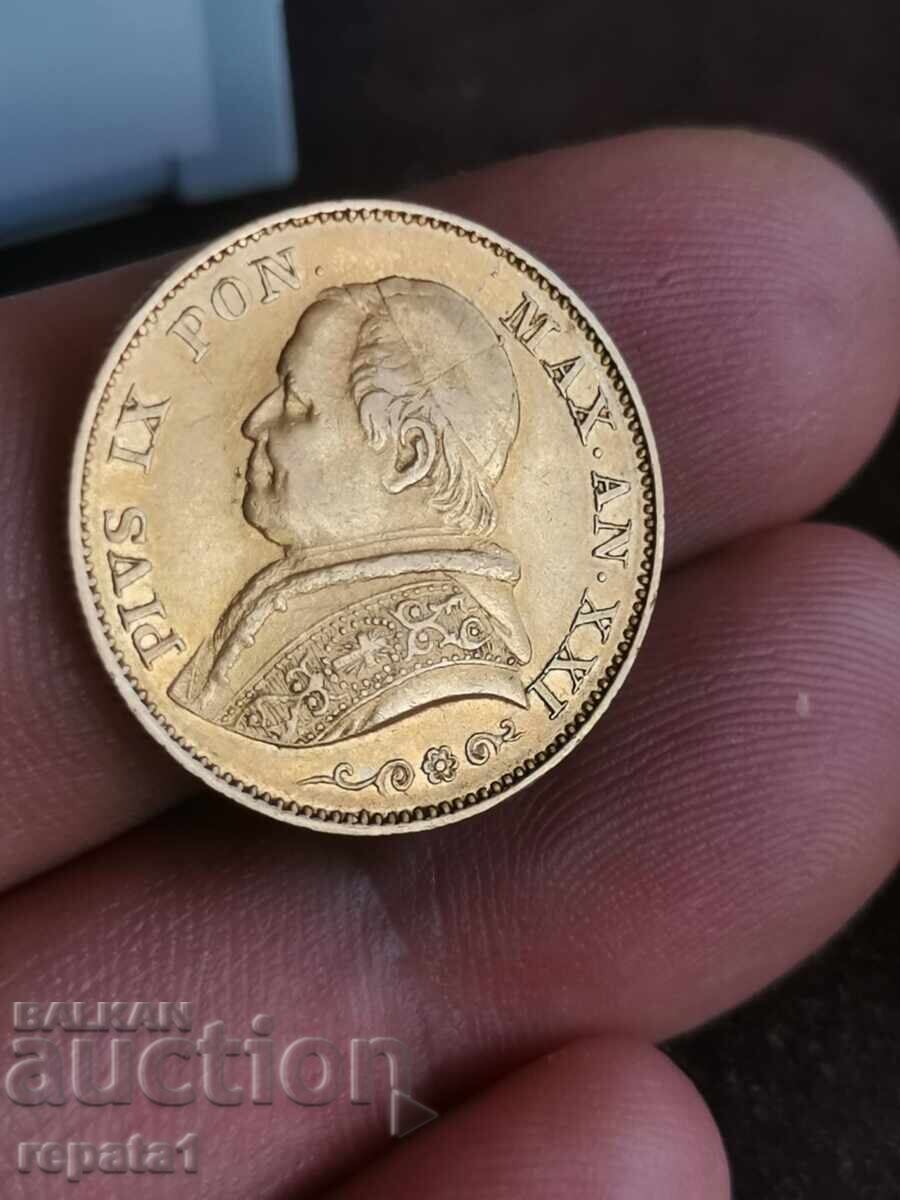20 lire 1866 Vatican cu preț 1750.00 BGN | € 894.76