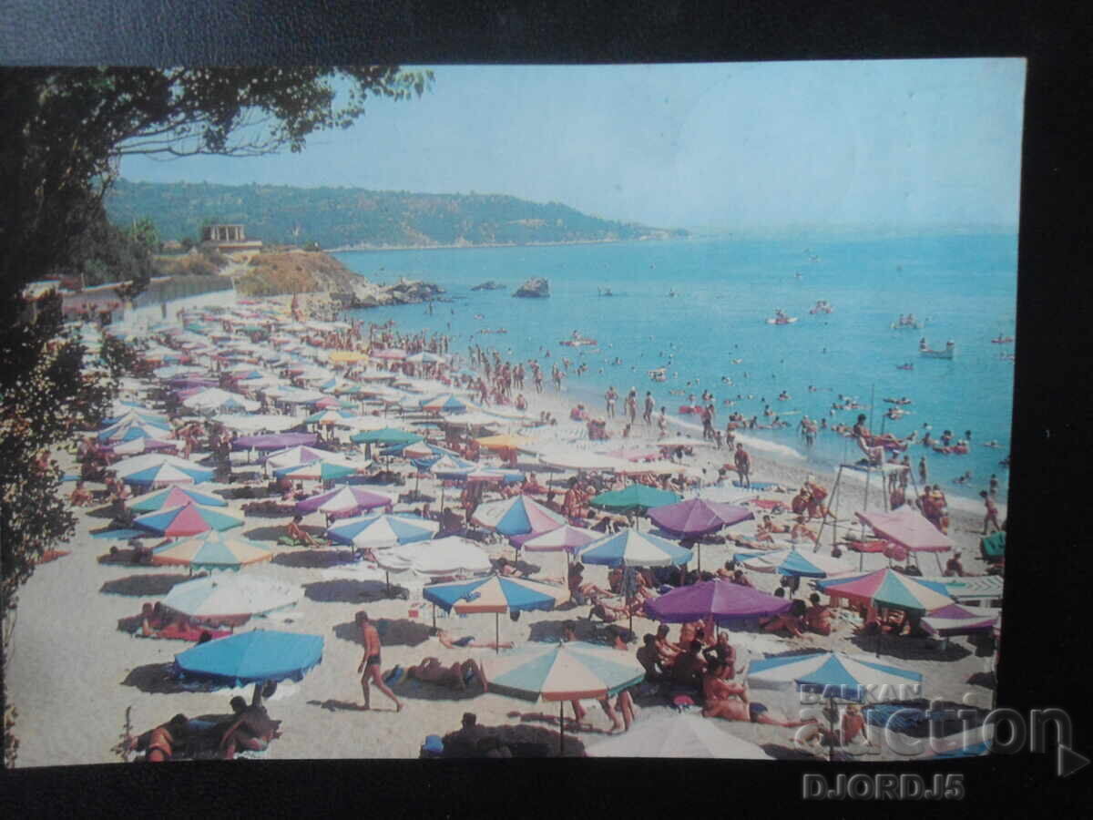 VARNA. Stațiunea "Drujba"-plaja, Carte poștală veche