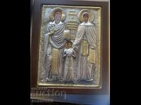 Icon of Saint Raphael, Nicholas, and Irene