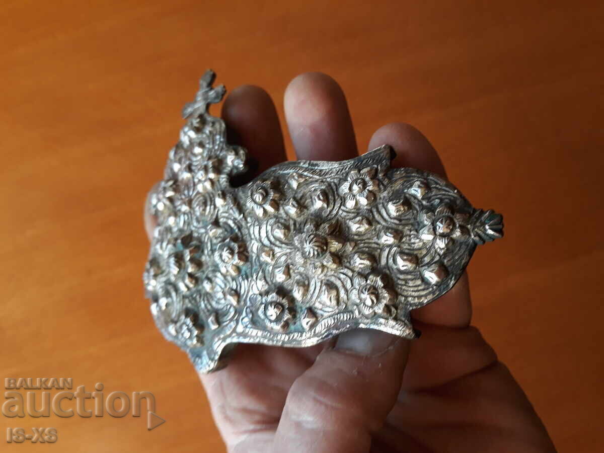 Kyustendil silver buckle half with cross with price 250.00 BGN | € 127.82