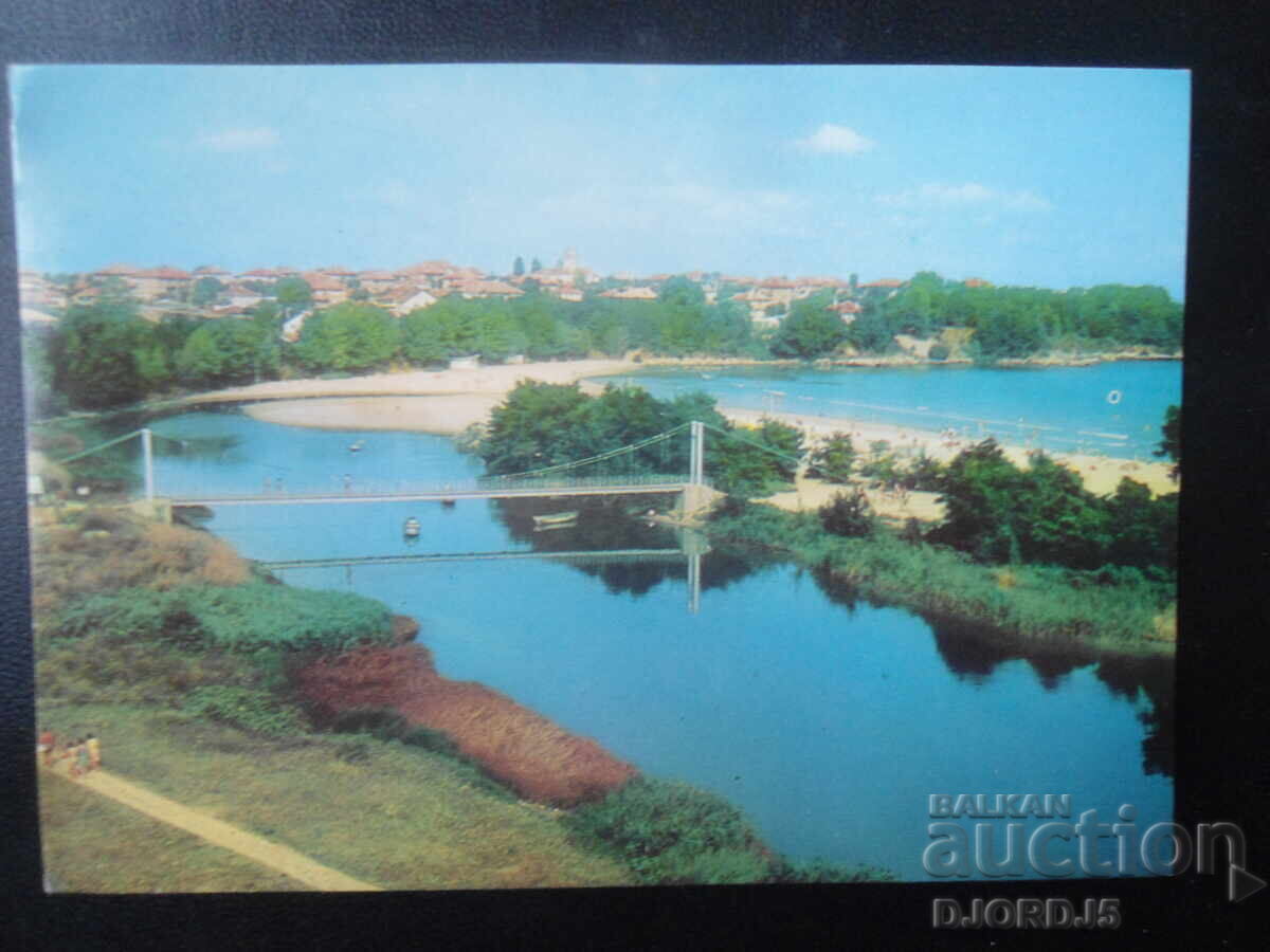 PRIMORSKO - Plaja de Sud cu Râul Diavolului, Carte poștală veche PRIMORSKO - Plaja de Sud cu Râul Diavolului, Carte poștală veche