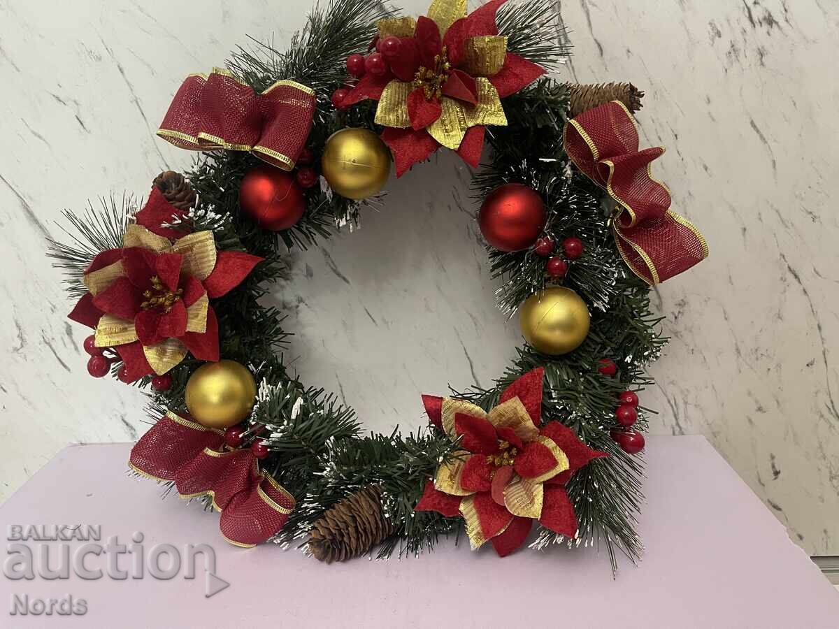 Коледен венец 33 см с цена 1.50 лв. | € 0.77