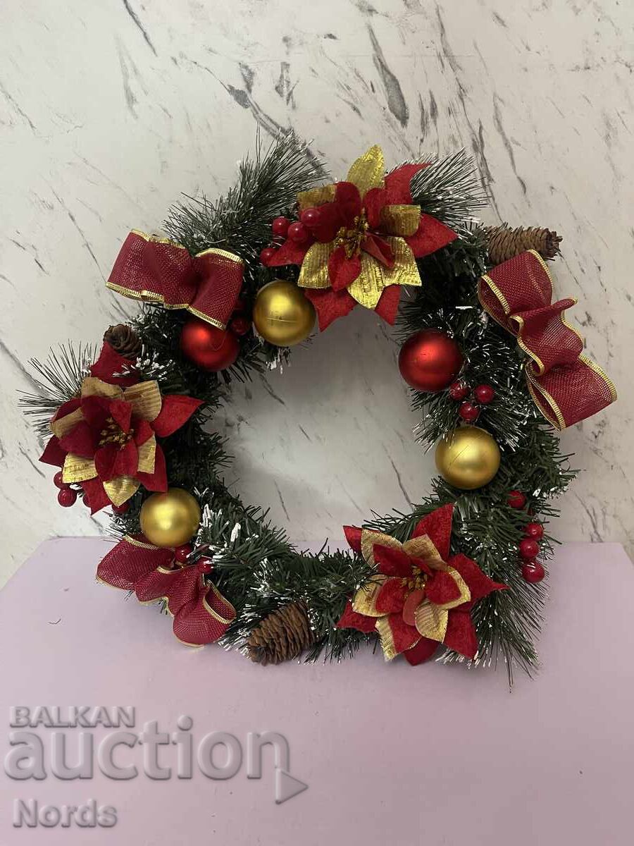 Доставка на Коледен венец 33 см