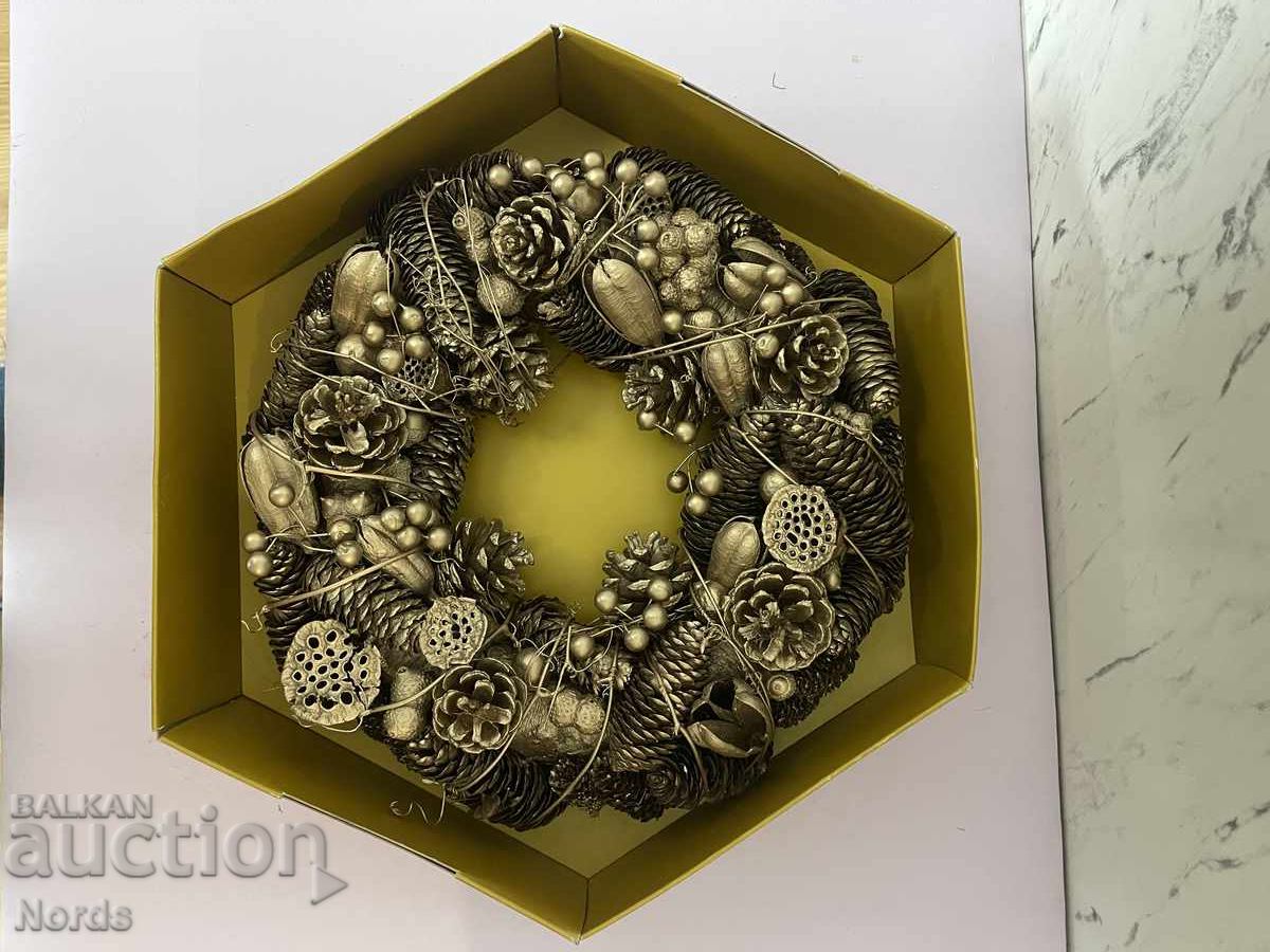 Christmas wreath 30 cm with price 9.50 BGN | € 4.86