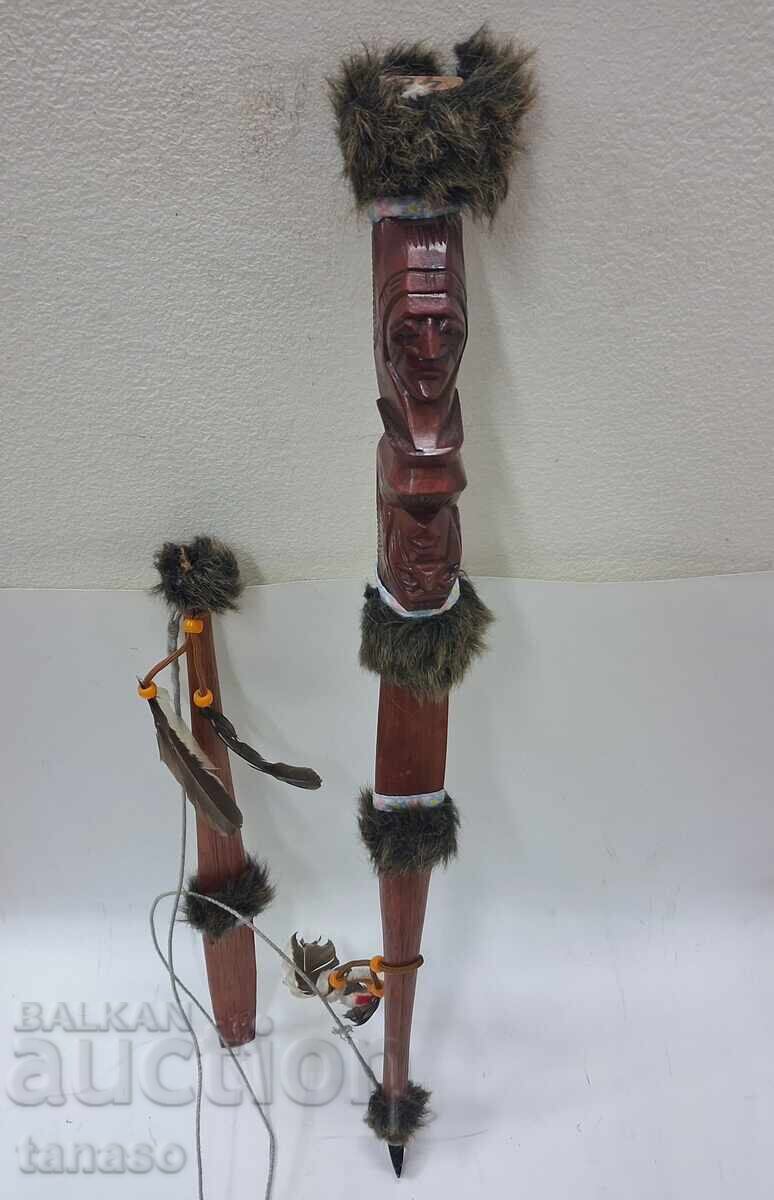 Аукцион Уникален Декоративен Индиански Жезъл/Тотем