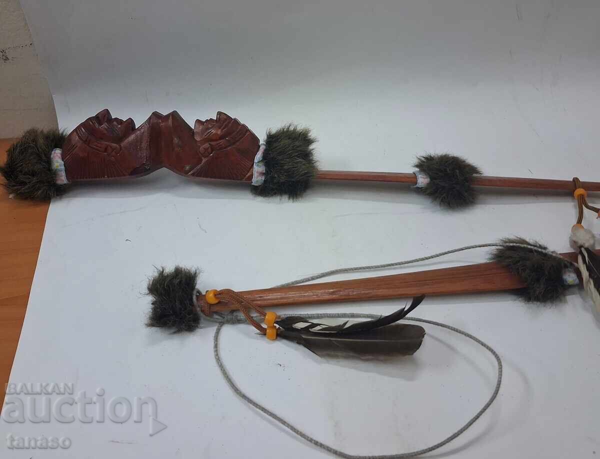 Уникален Декоративен Индиански Жезъл/Тотем - 7