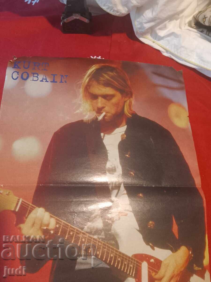 Auction  Kurt Cobain Popcorn Retro Poster