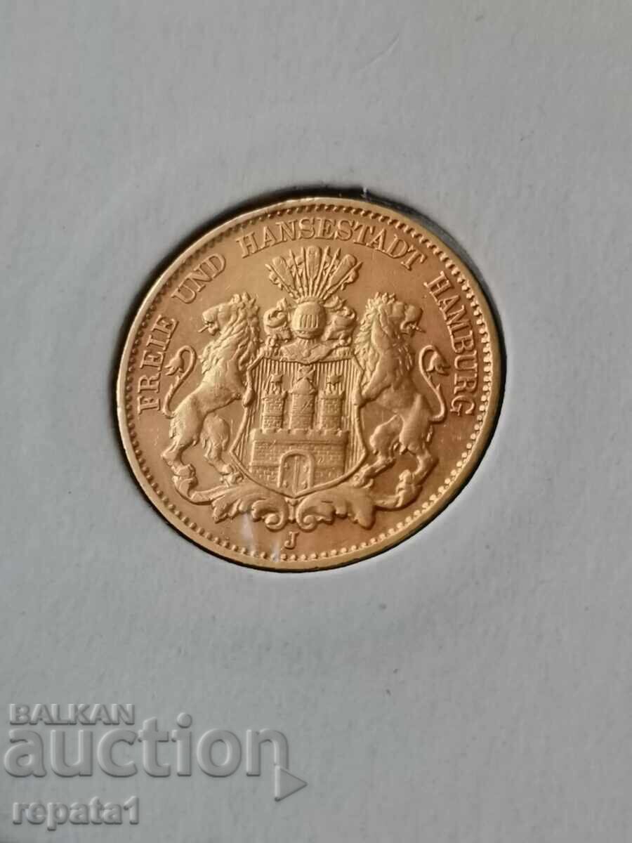 Livrarea 10 mărci Hamburg 1898