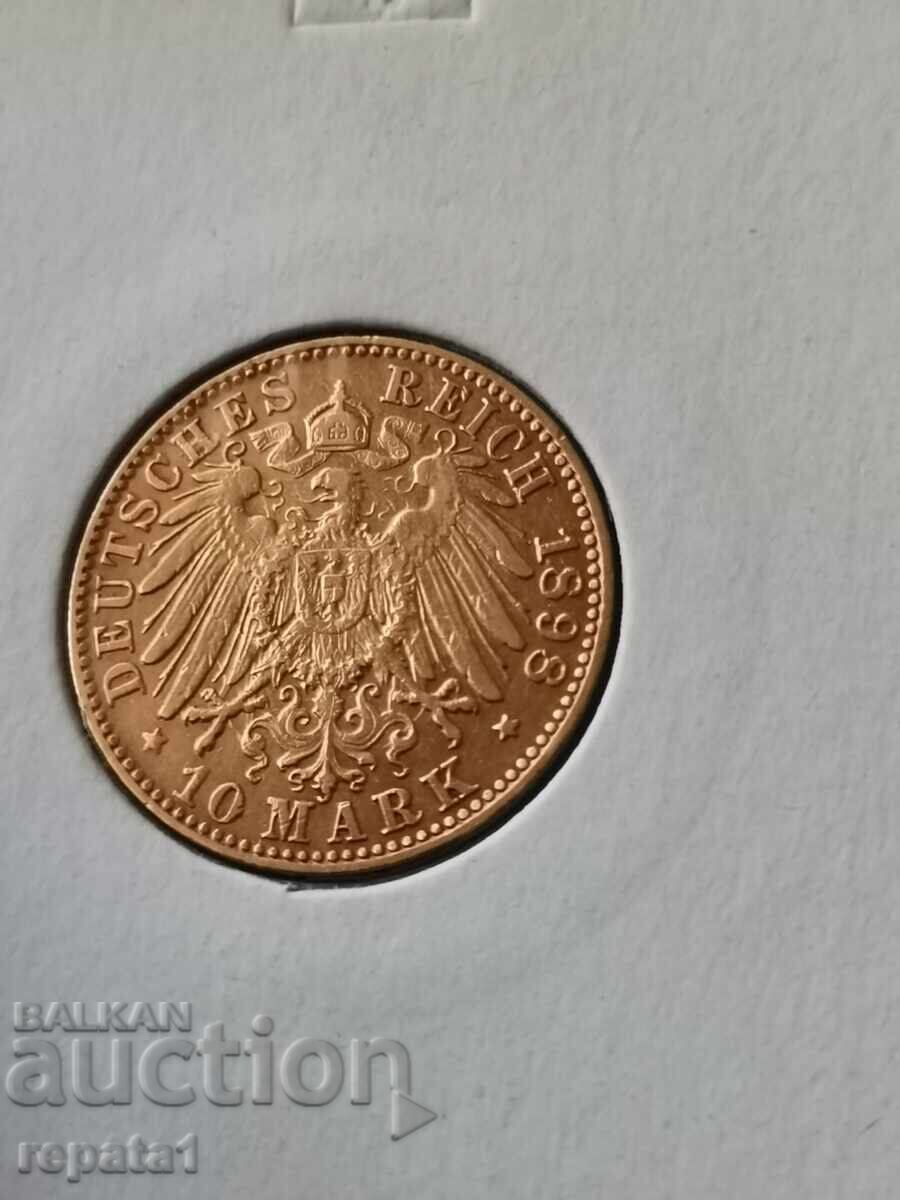 10 mărci Hamburg 1898