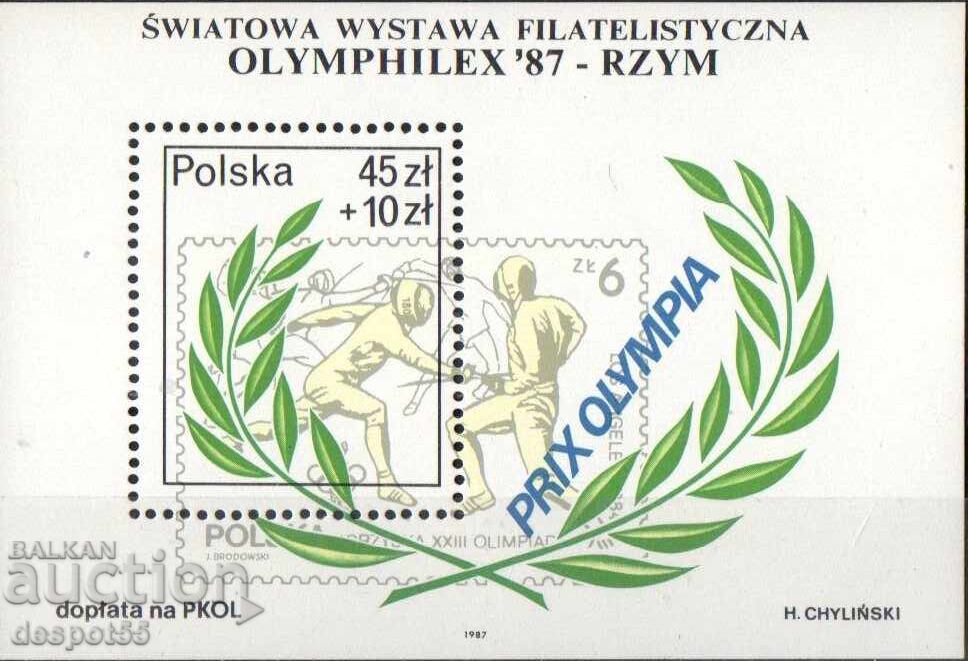 1987. Poland. Philatelic Exhibition Olymphilex '87, Rome. Block 1987. Poland. Philatelic Exhibition Olymphilex '87, Rome. Block