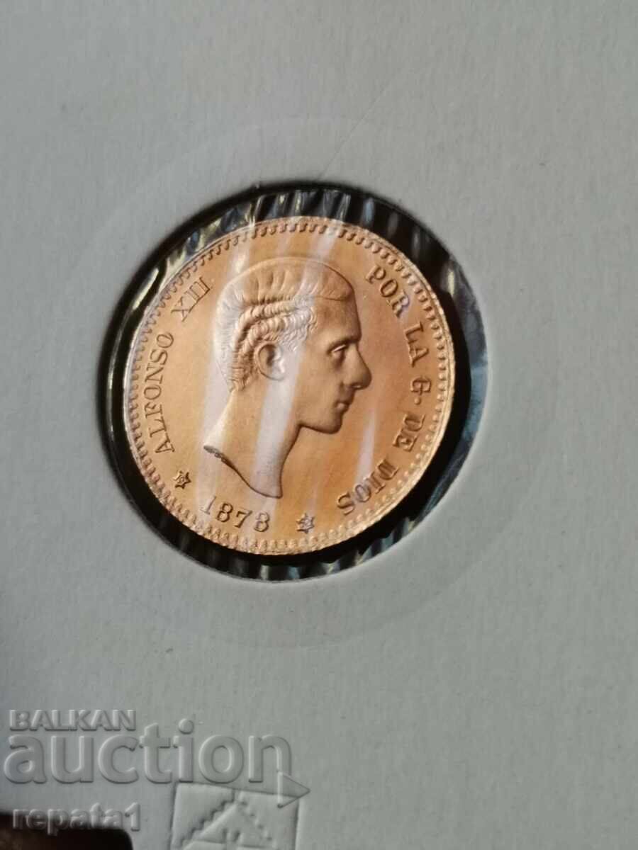 10 Pesetas 1878 Spain with price 1090.00 BGN | € 557.31