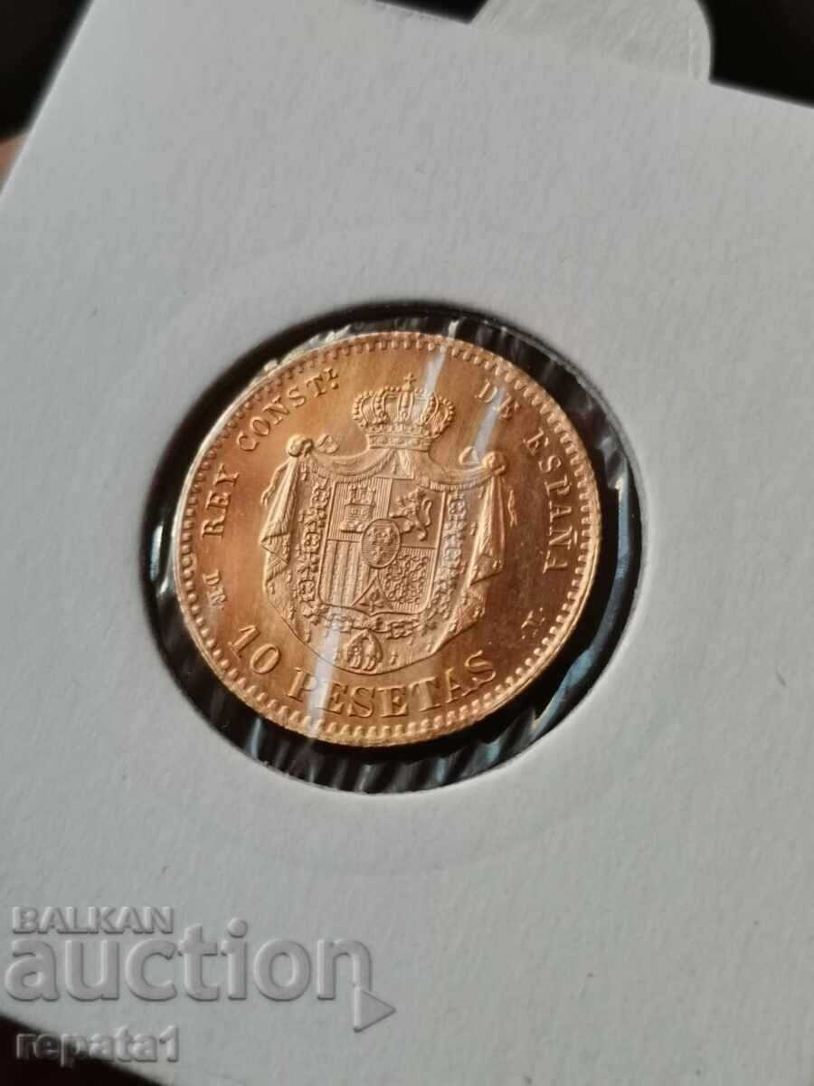 Delivery of 10 Pesetas 1878 Spain