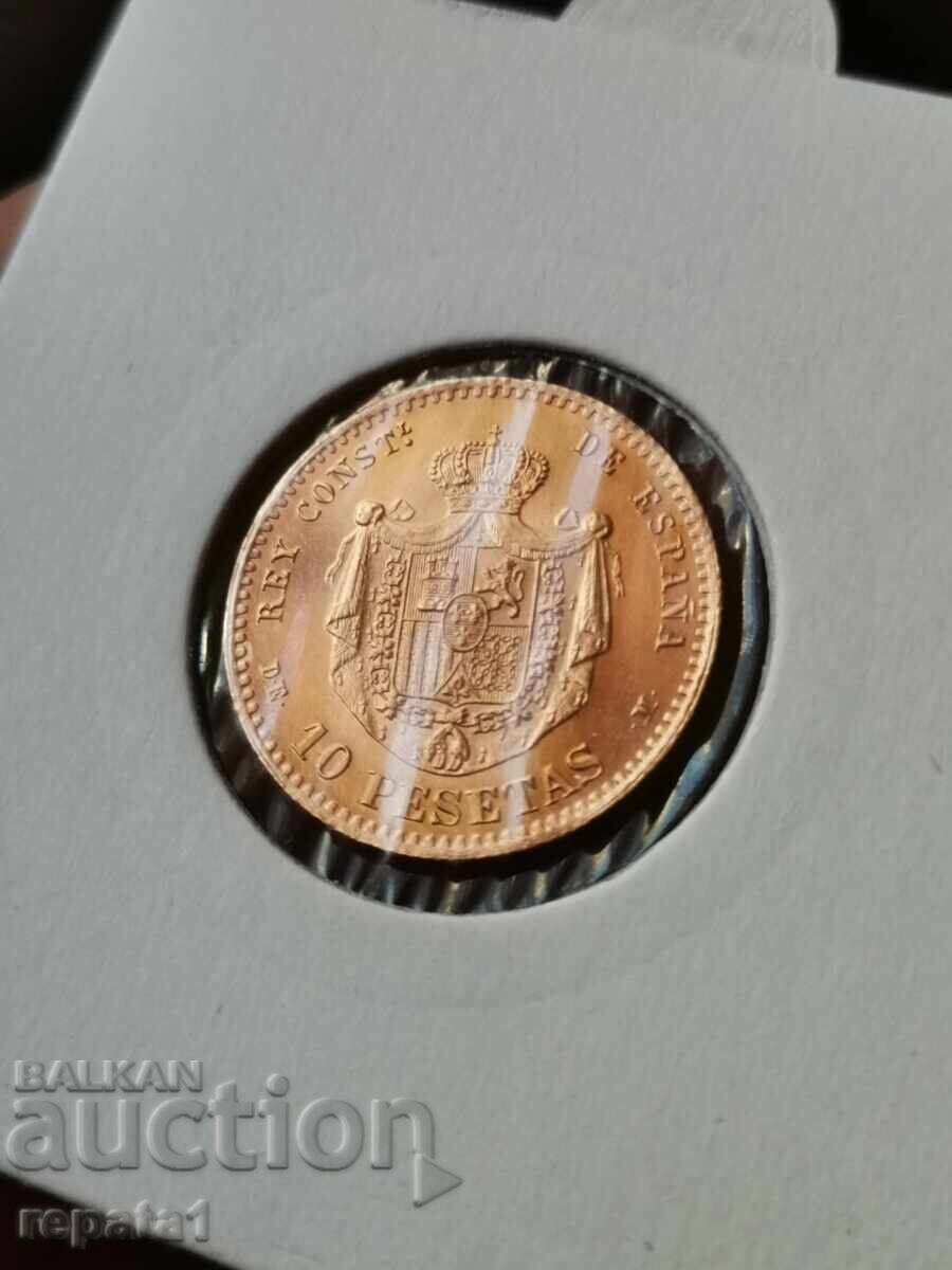 10 Pesetas 1878 Spain - 5